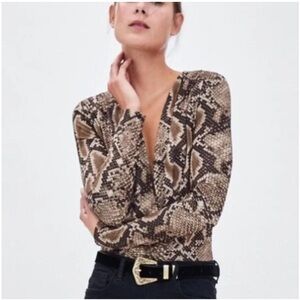 Zara Snakeskin Bodysuit